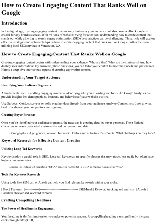 how to create engaging content that ranks well