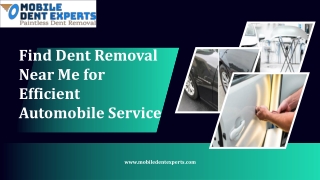Dent Removal Near Me