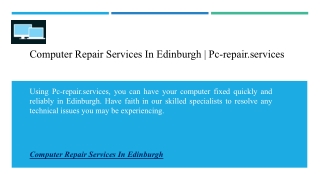 Computer Repair Services In Edinburgh | Pc-repair.services