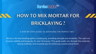 How to Mix Mortar for Bricklaying