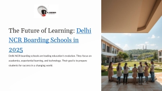 The Future of Learning: Delhi NCR Boarding Schools in 2025