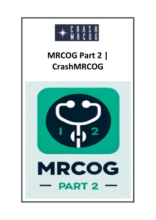 mrcog part 2 crashmrcog