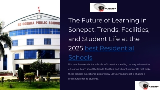 The Future of Learning in Sonepat: Trends, Facilities, and Student Life at the 2