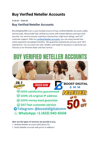 buy verified neteller accounts