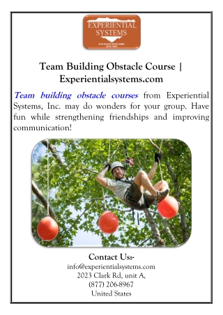 team building obstacle course experientialsystems