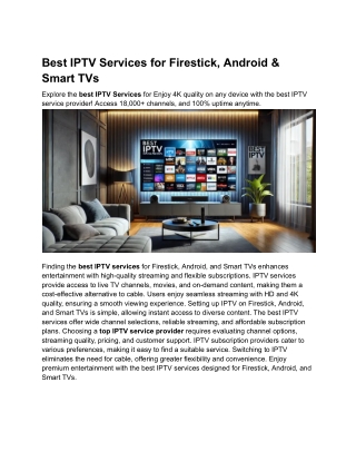 best iptv services for firestick android smart tvs