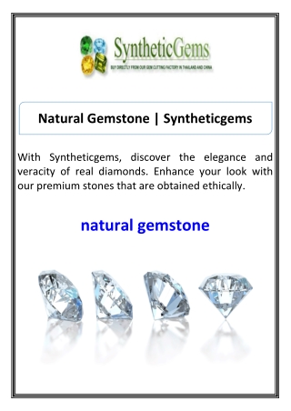 Natural Gemstone Syntheticgems
