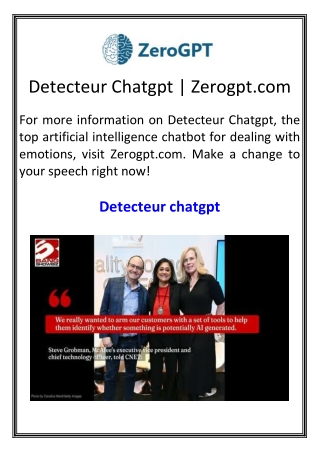 Detecteur Chatgpt Zerogpt.com