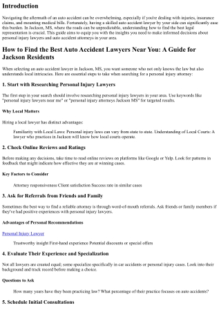 How to Find the Best Auto Accident Lawyers Near You: A Guide for Jackson Residen