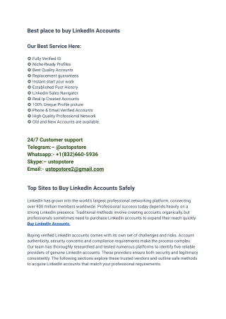 best place to buy linkedin accounts