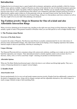 Top Fashion Jewelry Shops in Houston for Special and also Budget-friendly Engage