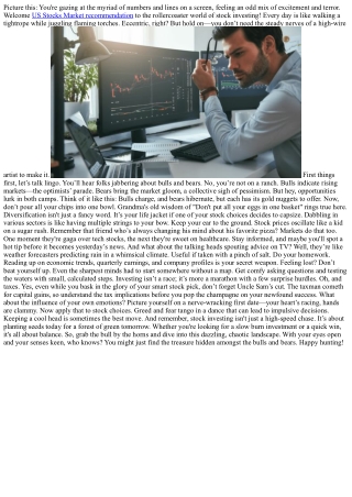 Diving into the Stock Jungle: Finding Treasure Amongst Bears and Bulls