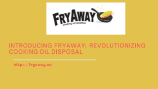 Revolutionizing Cooking Oil Disposal with FryAwayShark Tank