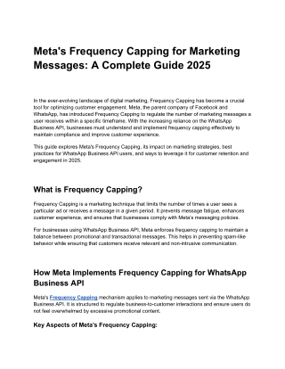 Meta's Frequency Capping for Marketing Messages_ A Complete Guide 2025