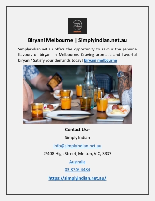 biryani melbourne simplyindian net au