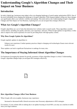 understanding google s algorithm changes