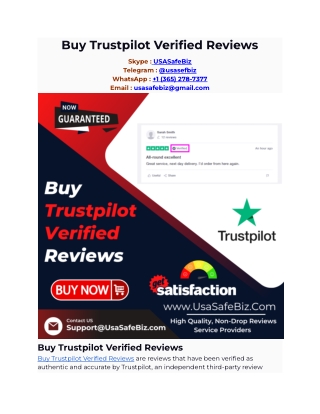 Buy Trustpilot Verified Reviews