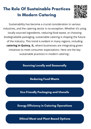 The Role Of Sustainable Practices In Modern Catering