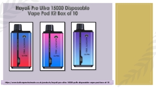 Hayati Pro Ultra 15000 Disposable Vape Pod Kit box of 10