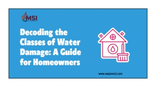 decoding the classes of water damage a guide