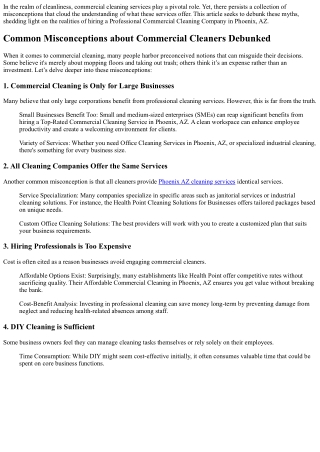 in the realm of cleanliness commercial cleaning