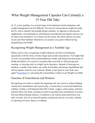 Benefits of Weight-loss Pills