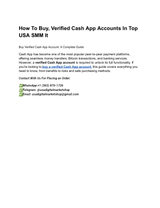 Buy Verified Cash App Account_ A Complete Guide