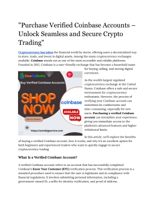 purchase verified coinbase accounts unlock