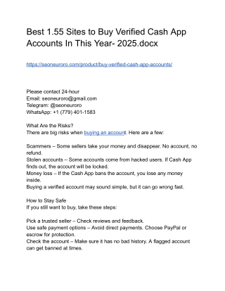 Best 1.55 Sites to Buy Verified Cash App Accounts In This Year- 2025.docx