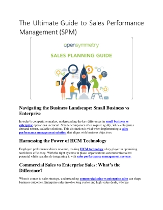 The Ultimate Guide to Sales Performance Management