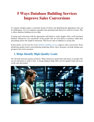 5 ways database building services improve sales