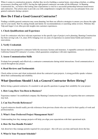 when it comes to construction projects whether