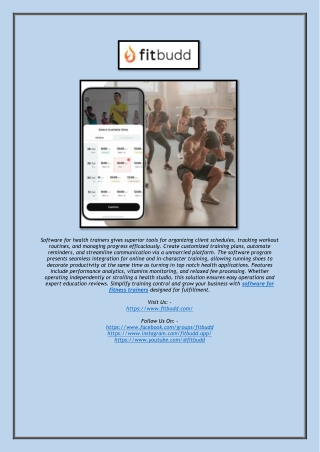 software for health trainers gives superior tools