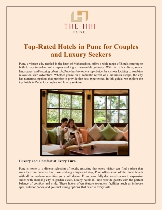 Top-Rated Hotels in Pune for Couples and Luxury Seekers