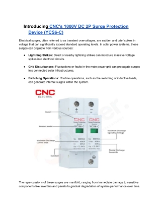 introducing cnc s 1000v dc 2p surge protection