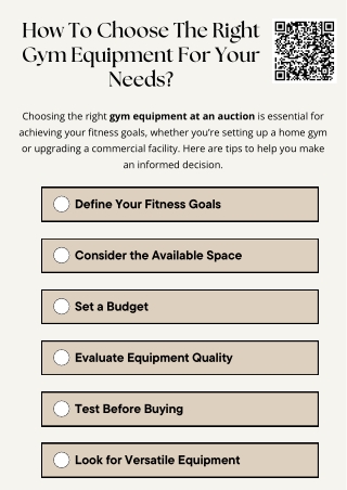 how to choose the right gym equipment for your