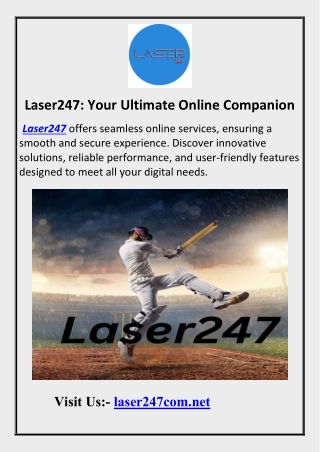 Laser247 Your Ultimate Online Companion