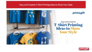 Easy and Creative T-Shirt Printing Ideas to Show Your Style