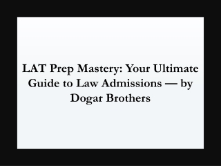 Score Higher in LAT with Dogar Brothers