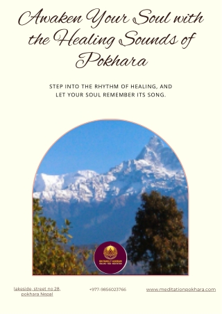 Experience the Transformative Power of Sound Healing in Pokhara with the Om Family