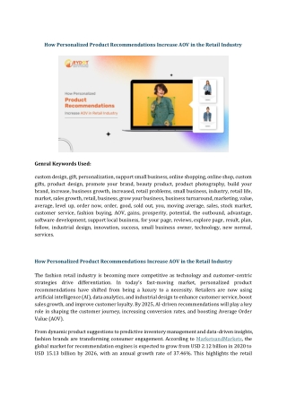 How Personalized Product Recommendations Increase AOV in the