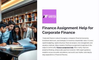 Finance Assignment Help for Corporate Finance
