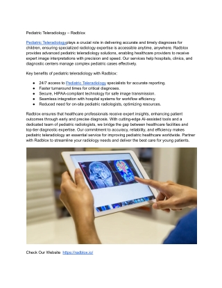 Pediatric Teleradiology – Radblox