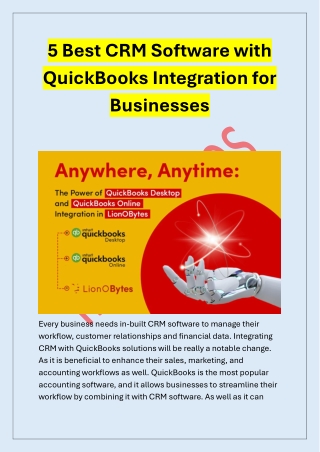 5 Best CRM Software with QuickBooks Integration for Businesses