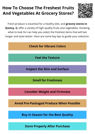 How To Choose The Freshest Fruits And Vegetables At Grocery Stores?