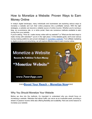 how to monetize a website proven ways to earn