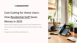 cost cutting for home users how residential voip
