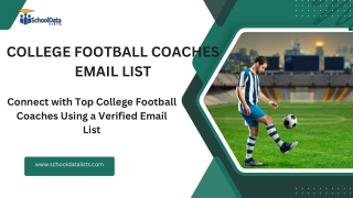 Connect with Top College Football Coaches Using a Verified Email List