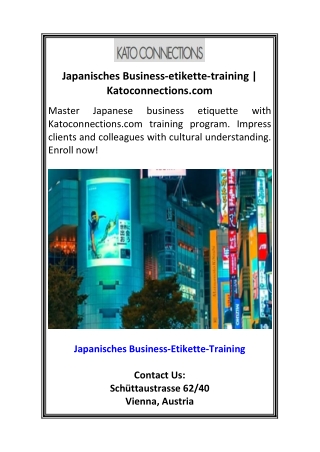 Japanisches Business-Etikette-Training