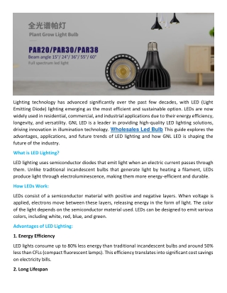 The Ultimate Guide to LED Lighting Efficiency, Innovation, and Sustainability